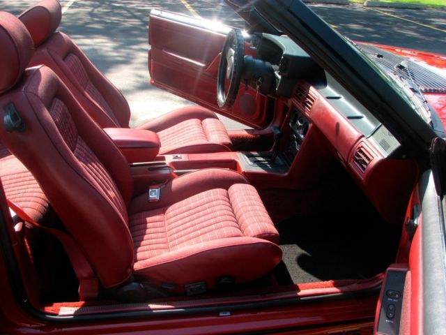 1987 Red Ford Mustang Convertible
