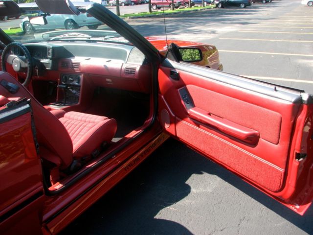 1987 Red Ford Mustang Convertible