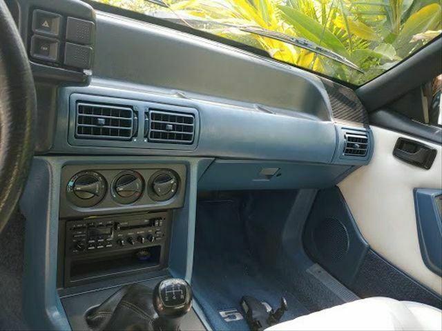 1987 Blue Ford Mustang --