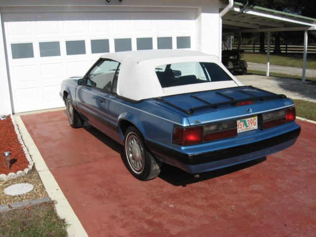 1987 BLUE Ford Mustang Convertible