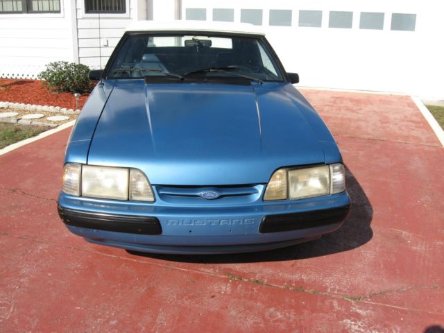 1987 BLUE Ford Mustang Convertible