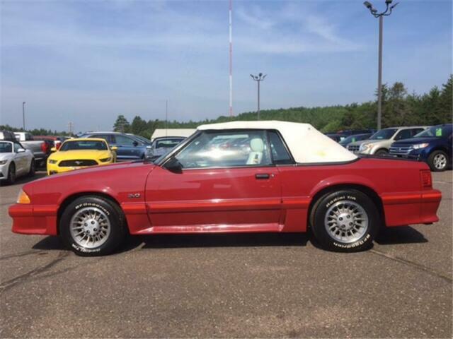 1987 Red Ford Mustang Convertible
