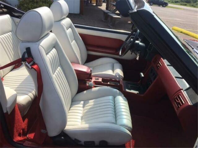 1987 Red Ford Mustang Convertible