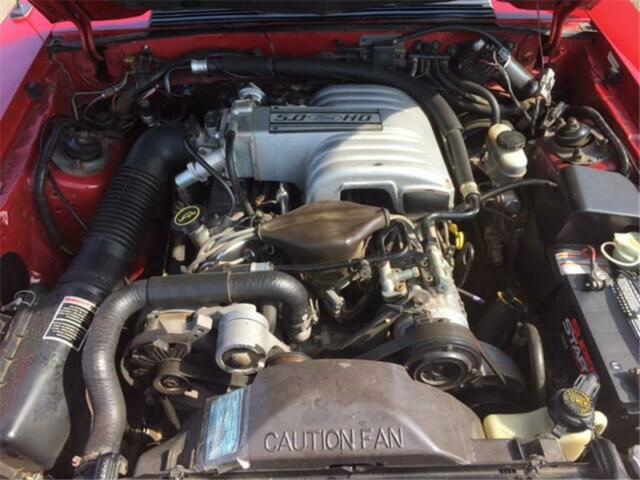 1987 Red Ford Mustang Convertible