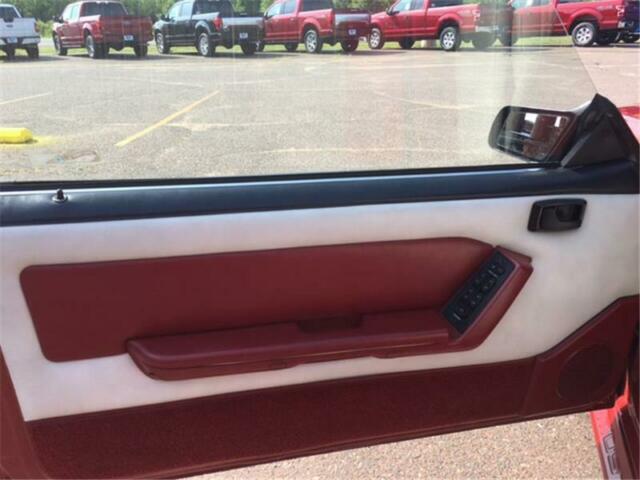 1987 Red Ford Mustang Convertible