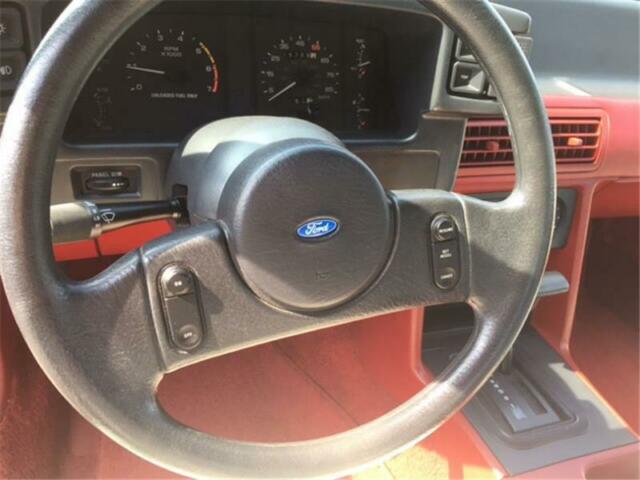 1987 Red Ford Mustang Convertible