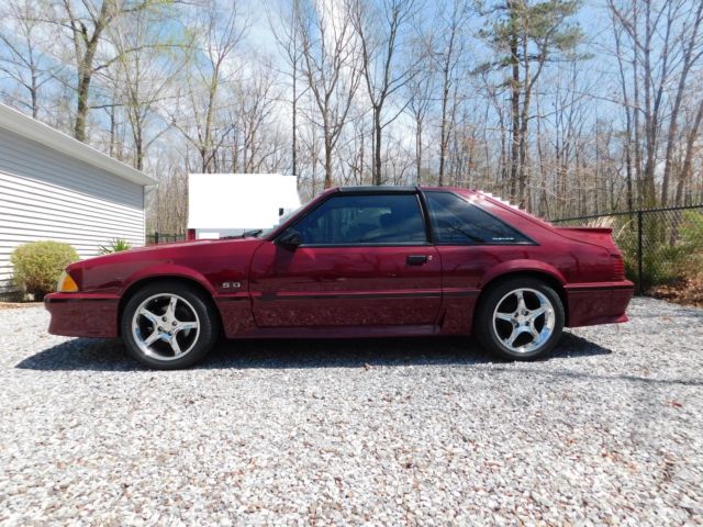 1987 Red Ford Mustang Coupe