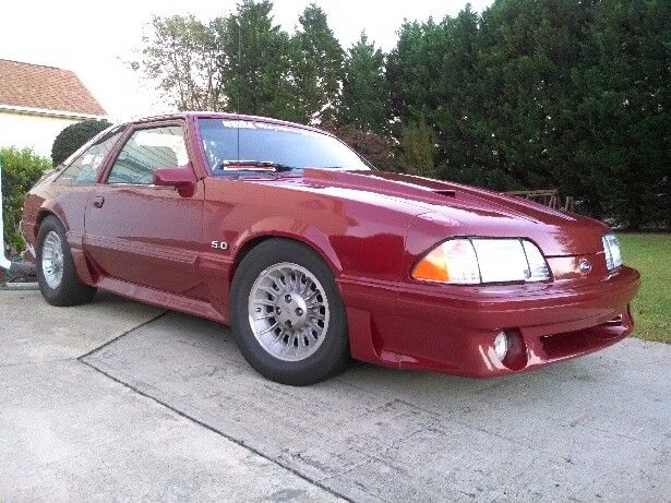 1987 CABERNET RED Ford Mustang COUPE HATCHBACK