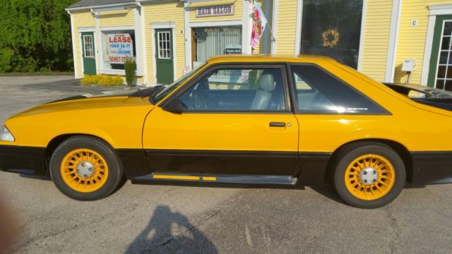 1987 Yellow Ford Mustang Coupe