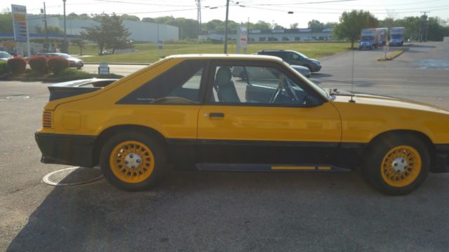 1987 Yellow Ford Mustang Coupe