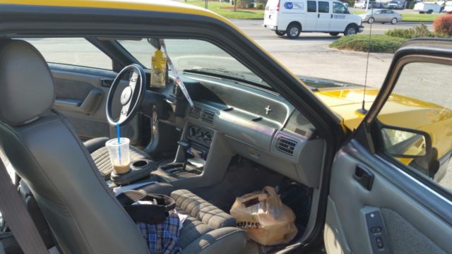 1987 Yellow Ford Mustang Coupe