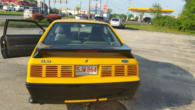 1987 Yellow Ford Mustang Coupe
