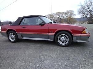1987 Red Ford Mustang Convertible