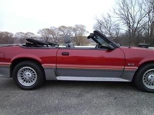 1987 Red Ford Mustang Convertible