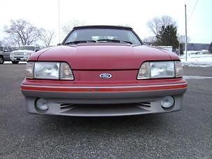 1987 Red Ford Mustang Convertible