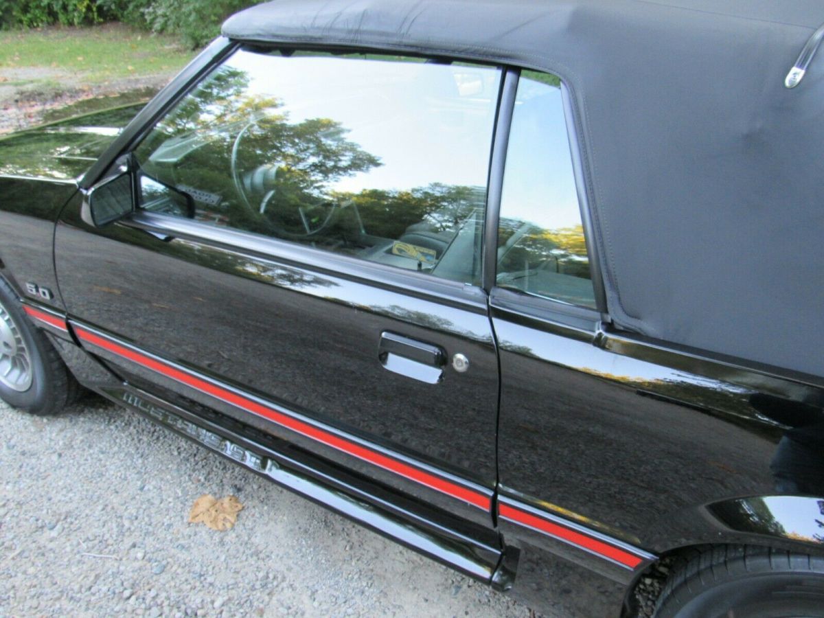 1987 White Ford Mustang Convertible