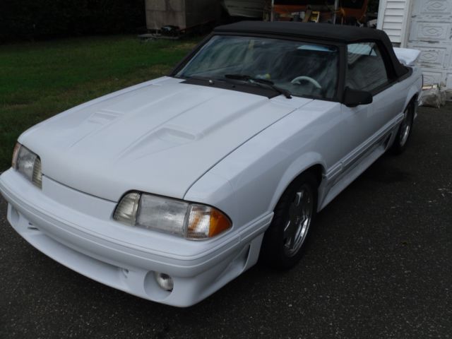 1987 Porche White Ford Mustang Convertible