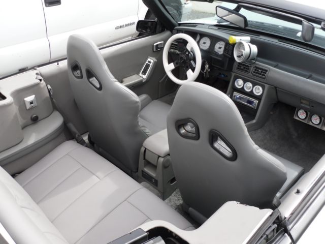 1987 Porche White Ford Mustang Convertible