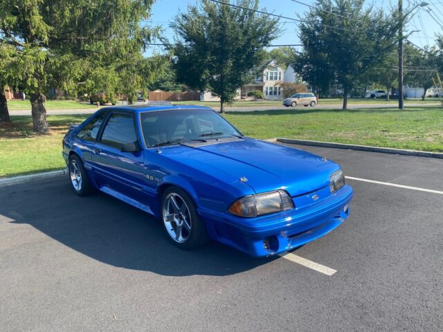 1987 Blue Ford Mustang Hatchback