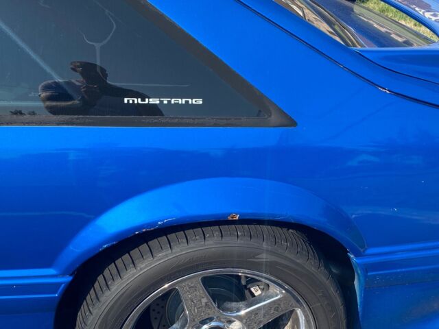 1987 Blue Ford Mustang Hatchback