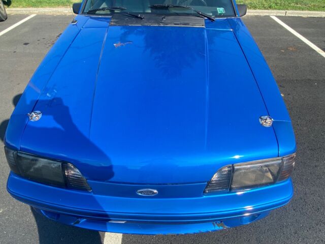 1987 Blue Ford Mustang Hatchback