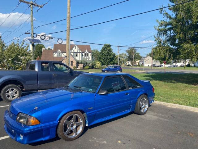 1987 Blue Ford Mustang Hatchback