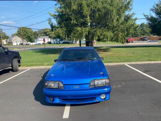 1987 Blue Ford Mustang Hatchback