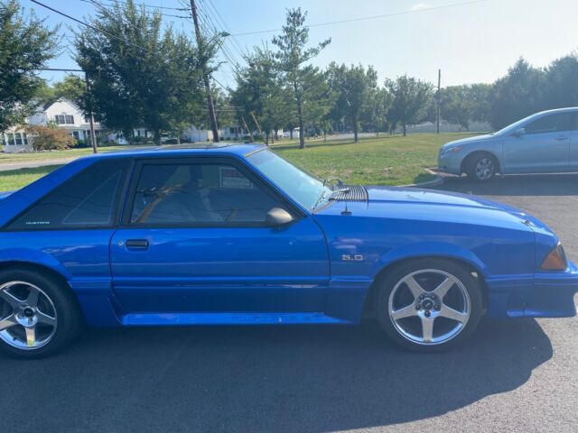 1987 Blue Ford Mustang Hatchback