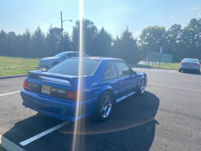 1987 Blue Ford Mustang Hatchback