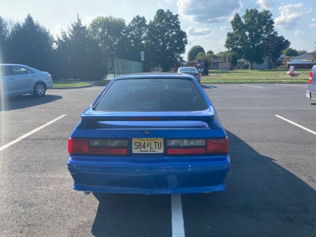 1987 Blue Ford Mustang Hatchback