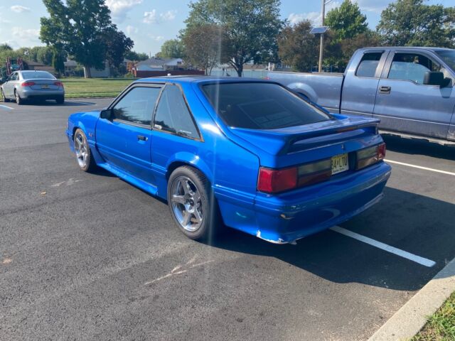 1987 Blue Ford Mustang Hatchback