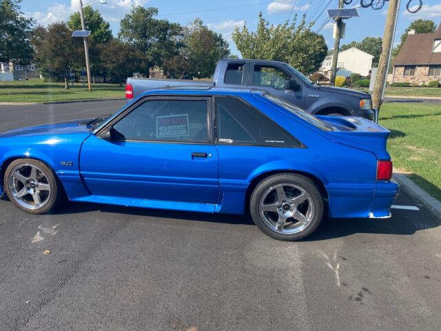 1987 Blue Ford Mustang Hatchback