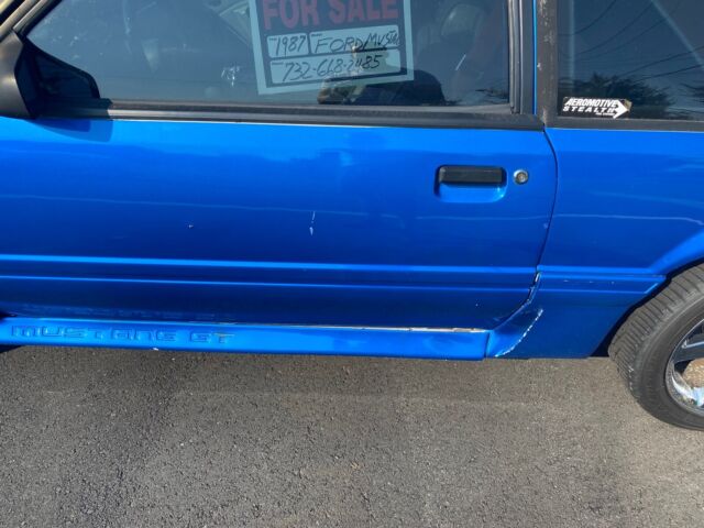 1987 Blue Ford Mustang Hatchback