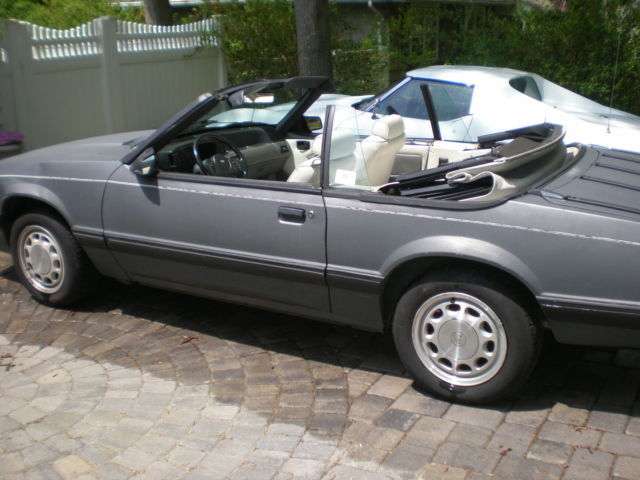 1987 Yellow Ford Mustang Convertible