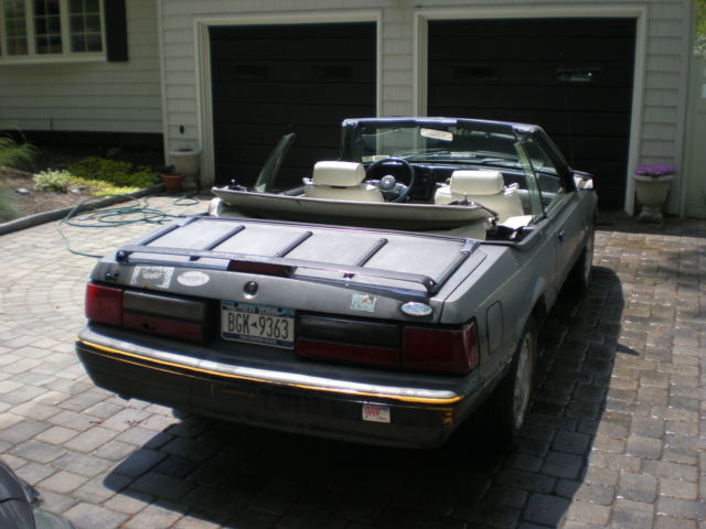 1987 Yellow Ford Mustang Convertible