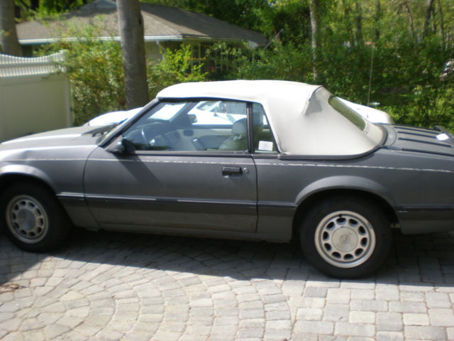 1987 Yellow Ford Mustang Convertible