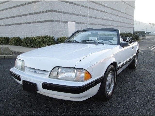 1987 White Ford Mustang Convertible