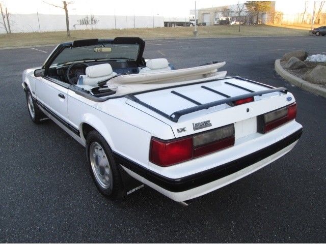 1987 White Ford Mustang Convertible