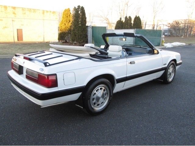 1987 White Ford Mustang Convertible