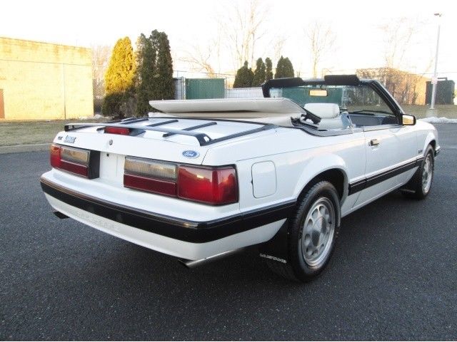 1987 White Ford Mustang Convertible