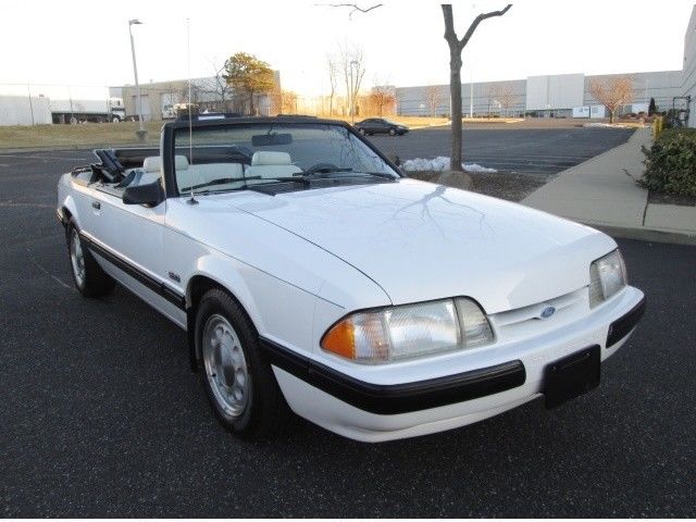 1987 White Ford Mustang Convertible