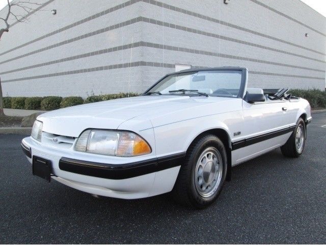1987 White Ford Mustang Convertible