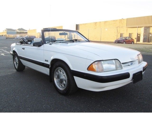 1987 White Ford Mustang Convertible