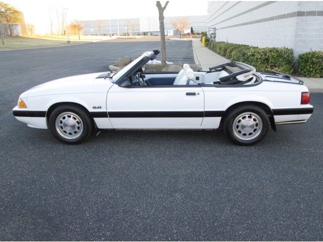 1987 White Ford Mustang Convertible