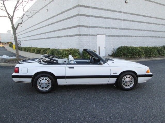 1987 White Ford Mustang Convertible