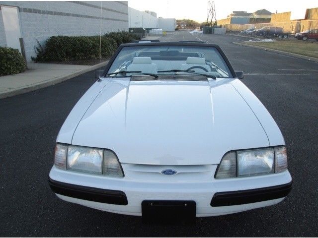 1987 White Ford Mustang Convertible