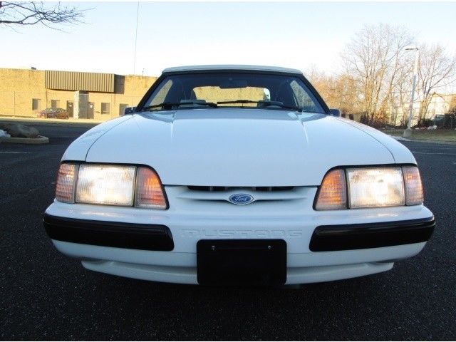 1987 White Ford Mustang Convertible