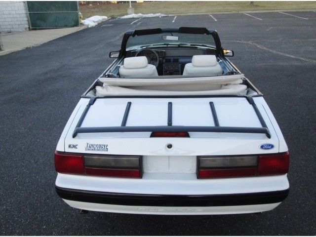 1987 White Ford Mustang Convertible