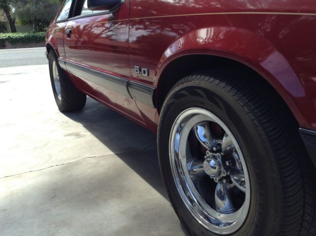1987 Red Ford Mustang Sedan