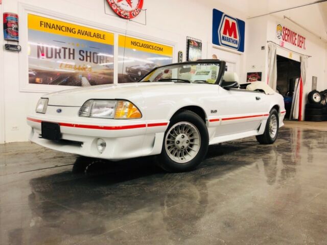 1987 White Ford Mustang Convertible